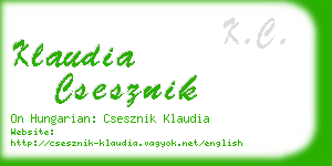 klaudia csesznik business card